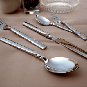 Premium Stainless Steel Cutlery Set with Textured Handles