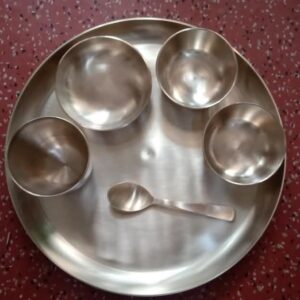 Classic Stainless Steel Thali Set with Bowls & Spoon
