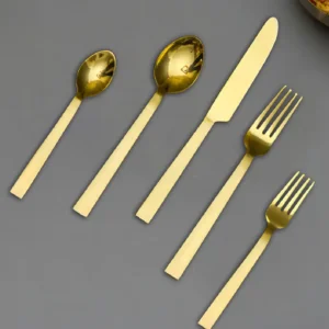 Matte Gold Stainless Steel Cutlery Set