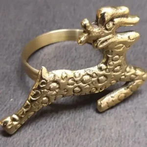 Decorative Gold Reindeer Napkin Ring