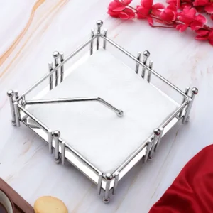 Premium Silver Finish Tissue Paper Holder