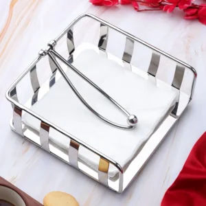 Modern Silver Metal Tissue Paper Holder
